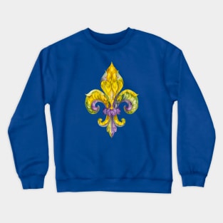 Mardi Gras Fleur de Lis Crewneck Sweatshirt